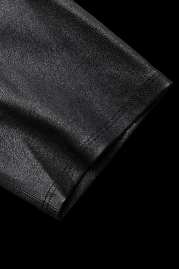 STRETCH DEERSKIN SKIPPER SHIRT