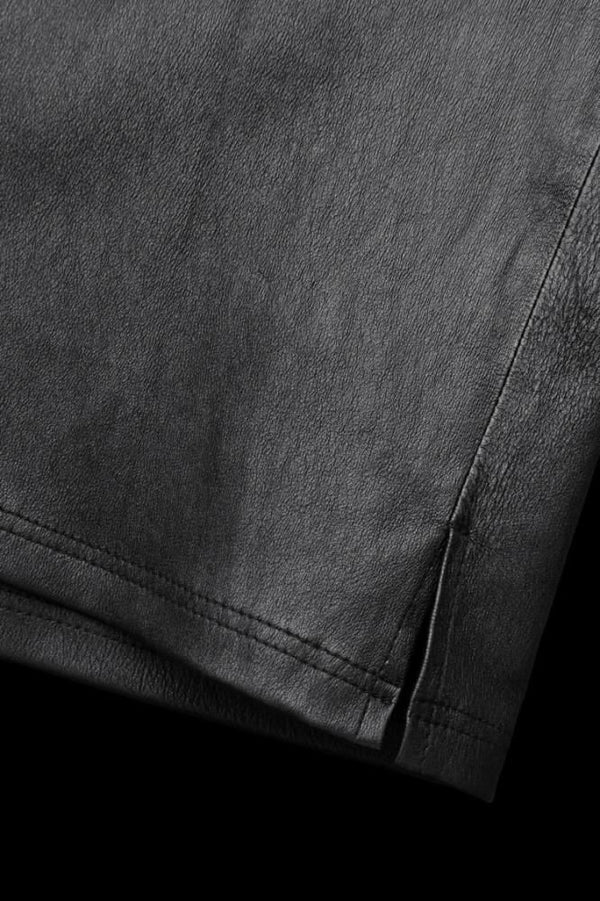 STRETCH DEERSKIN SKIPPER SHIRT