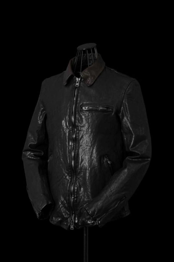 JAPAN SHOULDER BLACK "OVER-GARMENT-DYED" SINGLE COLLAR RIDERS