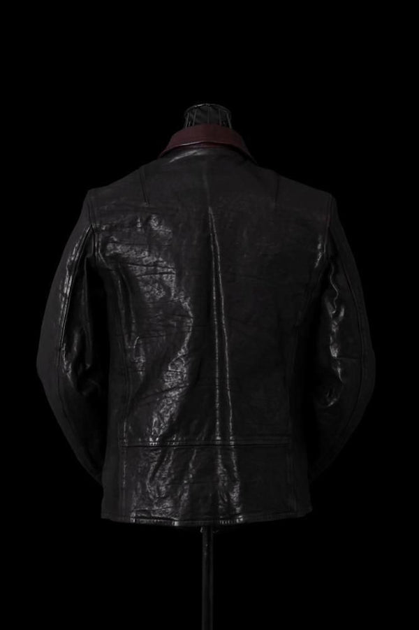 JAPAN SHOULDER BLACK "OVER-GARMENT-DYED" SINGLE COLLAR RIDERS