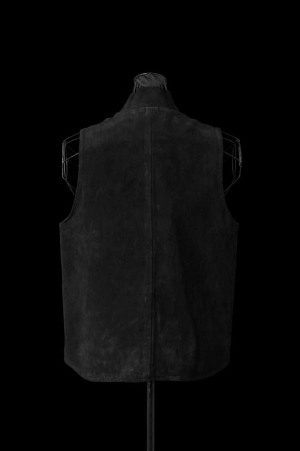 JAPAN STEER VELOUR SUEDE COMBINATION TANNED "GARMENT-DYED" VEST