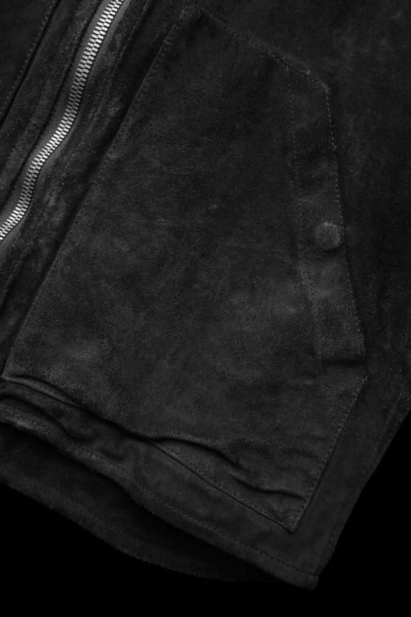 JAPAN STEER VELOUR SUEDE COMBINATION TANNED "GARMENT-DYED" VEST