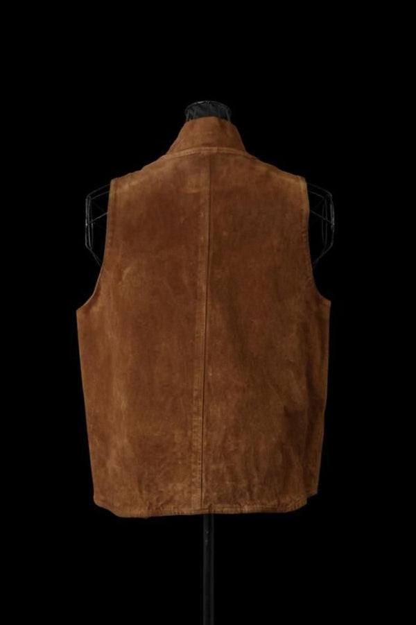 JAPAN STEER VELOUR SUEDE COMBINATION TANNED "GARMENT-DYED" VEST