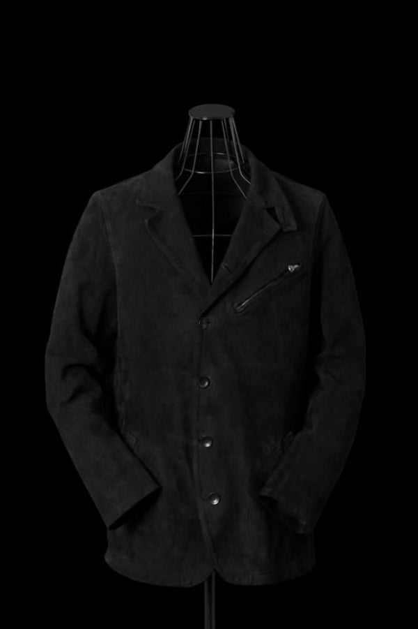 JAPANESE STEERHIDE VELOUR SUEDE COMBINATION TANNED GARMENT-DYED 6B JACKET