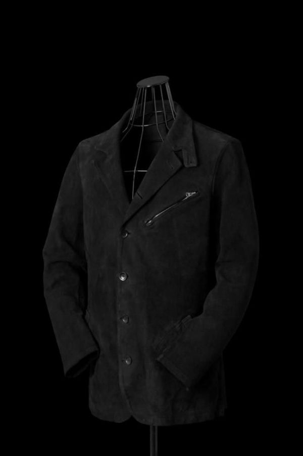 JAPANESE STEERHIDE VELOUR SUEDE COMBINATION TANNED GARMENT-DYED 6B JACKET