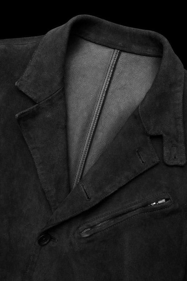 JAPANESE STEERHIDE VELOUR SUEDE COMBINATION TANNED GARMENT-DYED 6B JACKET