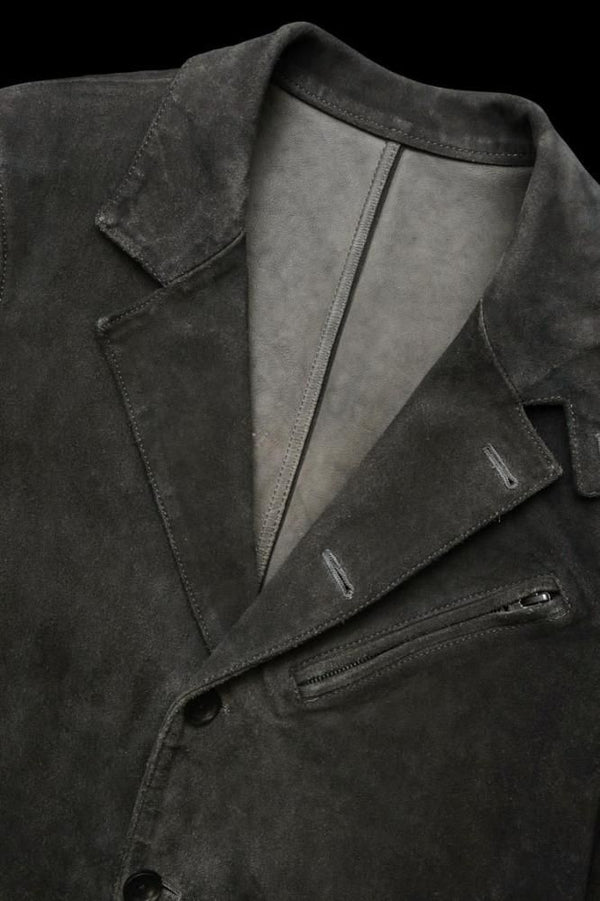 JAPANESE STEERHIDE VELOUR SUEDE COMBINATION TANNED GARMENT-DYED 6B JACKET