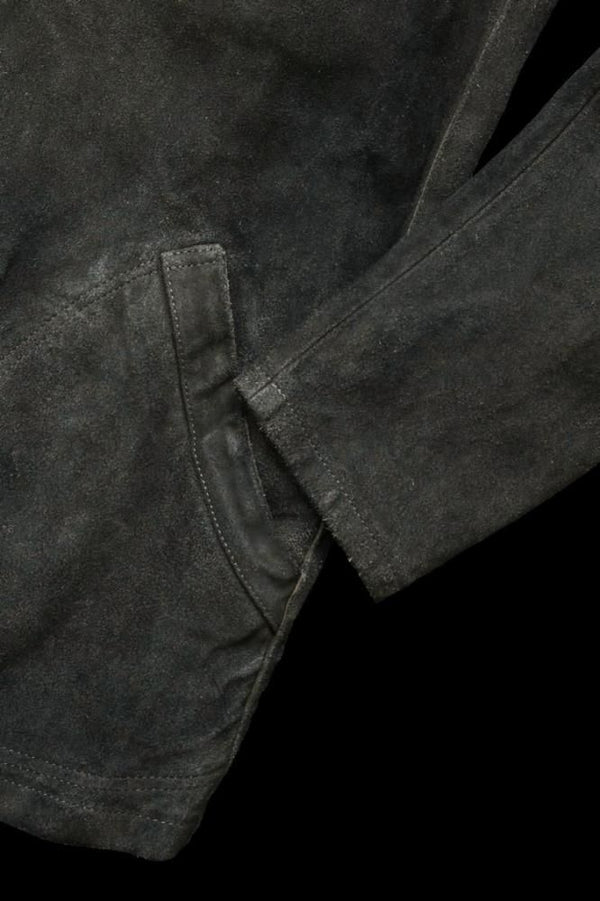 JAPANESE STEERHIDE VELOUR SUEDE COMBINATION TANNED GARMENT-DYED 6B JACKET