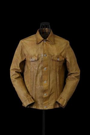 JAPAN CALF WET WHITE “GARMENT-LOGWOOD-DYED” 3RD. JACKET