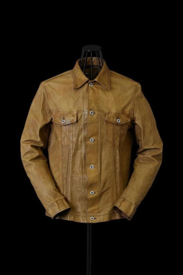 JAPAN CALF WET WHITE “GARMENT-LOGWOOD-DYED” 3RD. JACKET