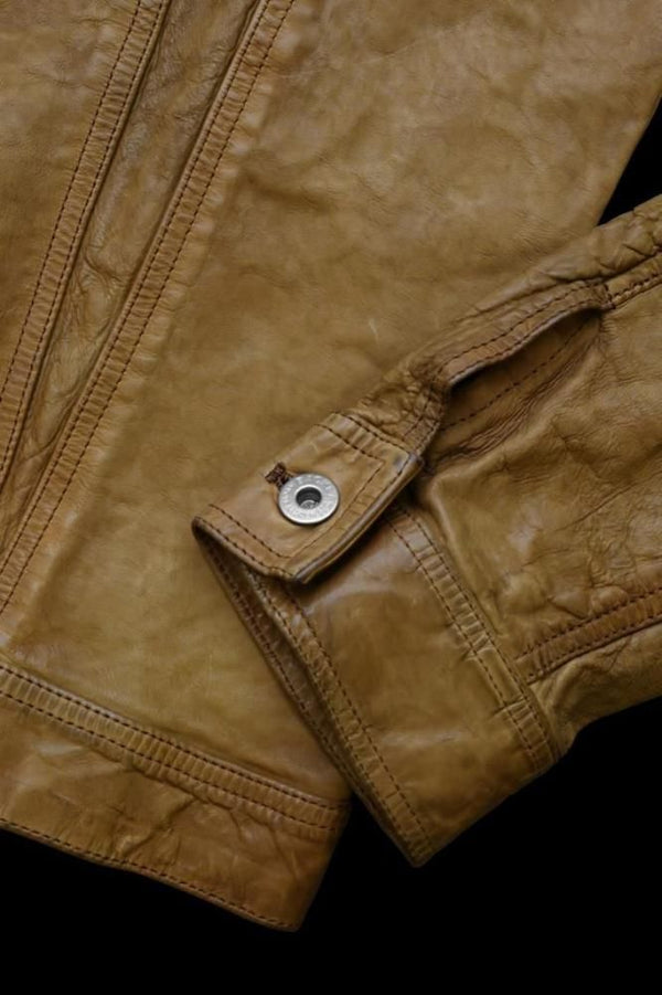 JAPAN CALF WET WHITE “GARMENT-LOGWOOD-DYED” 3RD. JACKET