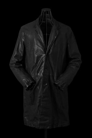 JAPAN CALF WET WHITE “GARMENT-DYED” CHESTERFIELD COAT