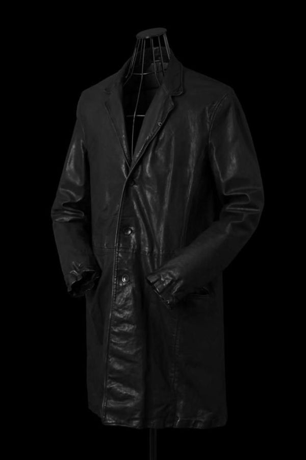 JAPAN CALF WET WHITE “GARMENT-DYED” CHESTERFIELD COAT