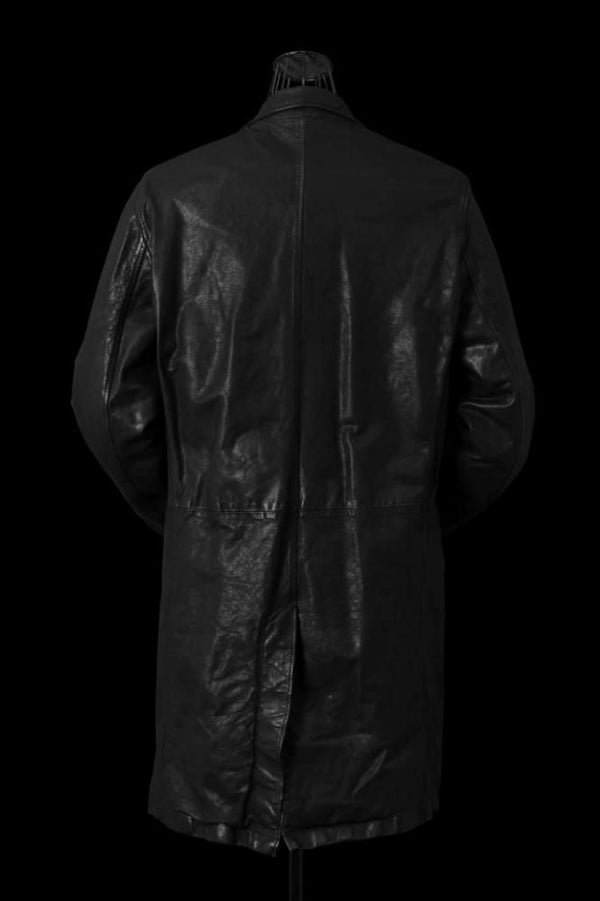 JAPAN CALF WET WHITE “GARMENT-DYED” CHESTERFIELD COAT