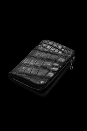 CROCODILE FRENCH SEAM COMPACT MULTIWALLET