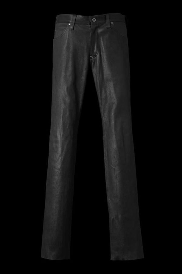 STRETCH DEERSKIN TIGHT STRAIGHT PANTS