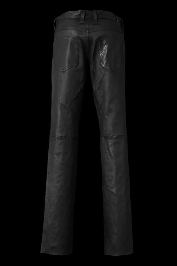 STRETCH DEERSKIN TIGHT STRAIGHT PANTS