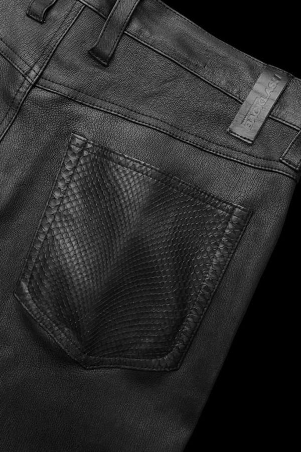 STRETCH DEERSKIN TIGHT STRAIGHT PANTS