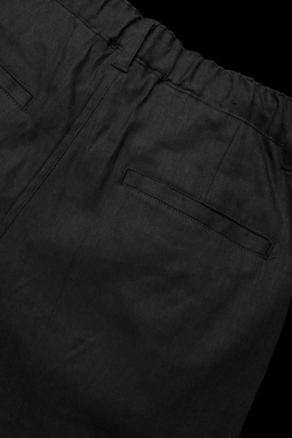 STRETCH LINEN-RAYON WIDE EASY PANTS