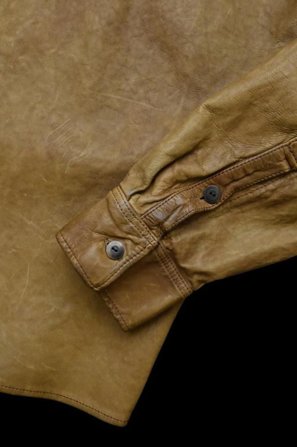 JAPAN CALF WET WHITE “GARMENT-LOGWOOD-DYED” SHIRT