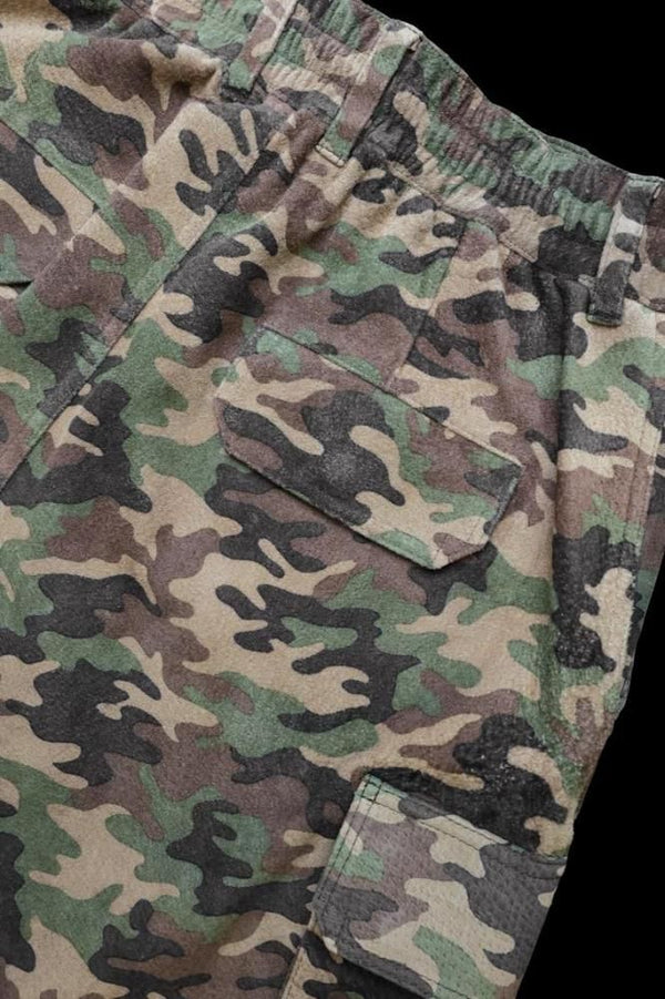 PIG SUEDE “CAMO PRINT” MILITARY TROUSERS M47