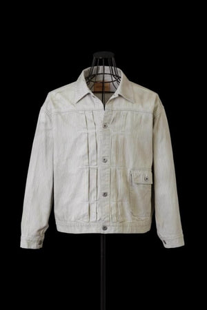 HICKORY STRIPE 1st. TYPE JACKET “GARMENT-BLEACH BEIGE”