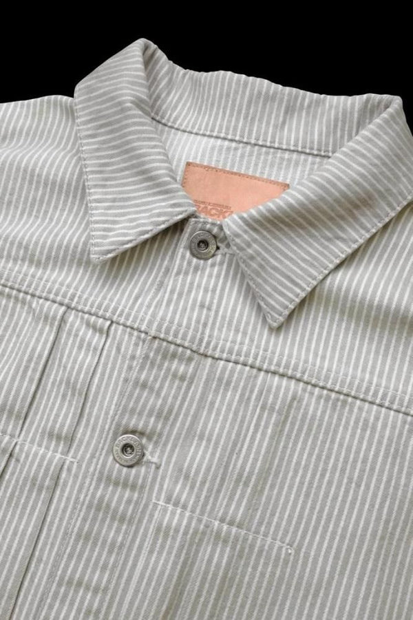HICKORY STRIPE 1st TYPE JACKET “GARMENT-BLEACH BEIGE”