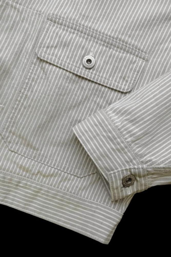 HICKORY STRIPE 1st TYPE JACKET “GARMENT-BLEACH BEIGE”