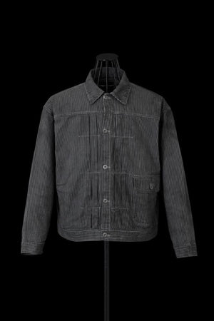 HICKORY STRIPE 1st. TYPE JACKET “GARMENT-DYED GRAY”
