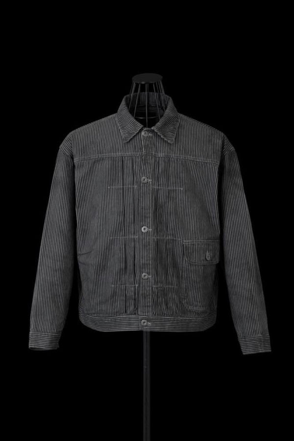 HICKORY STRIPE 1st TYPE JACKET “GARMENT-DYED GRAY”