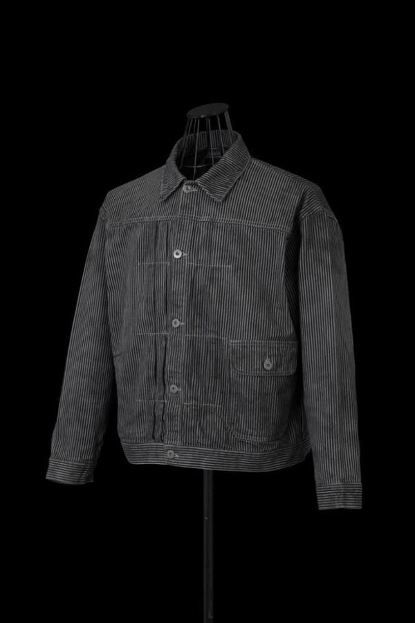 HICKORY STRIPE 1st TYPE JACKET “GARMENT-DYED GRAY”