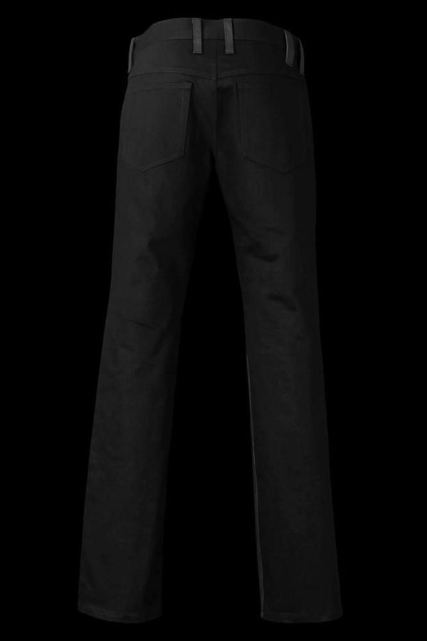 TANNED GOAT + STRETCH DENIM STRAIGHT PANTS