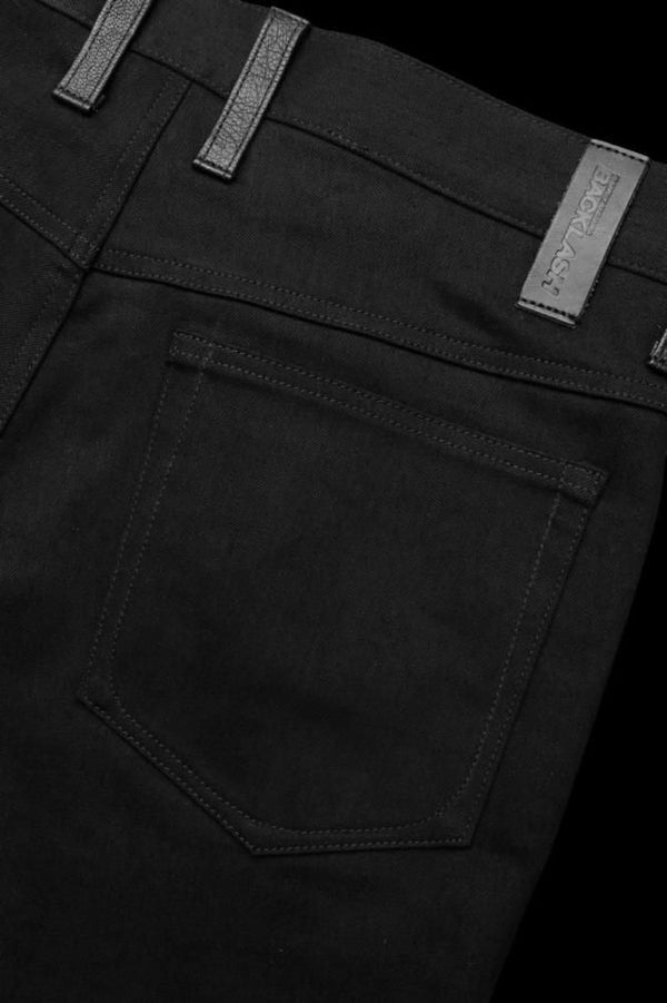 TANNED GOAT + STRETCH DENIM STRAIGHT PANTS