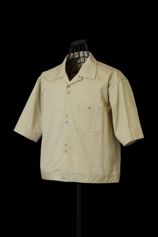 HIGH DENSITY CHINO OPEN COLLAR SHIRT H/S "BACKLASH TYO JPN. EMB"
