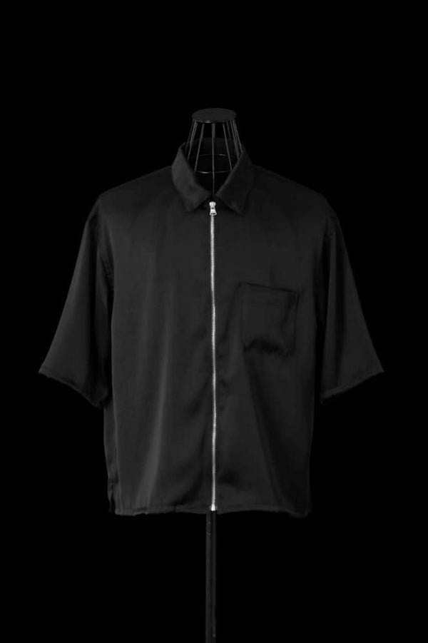 VINTAGE SATIN ZIPUP SHIRT S/S “THE BACKLASH EMB”