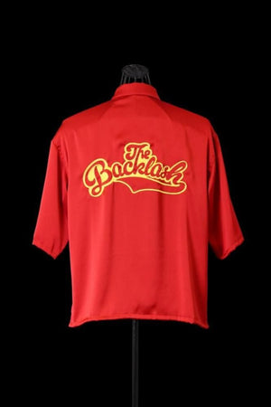 VINTAGE SATIN ZIPUP SHIRT S/S “THE BACKLASH EMB”