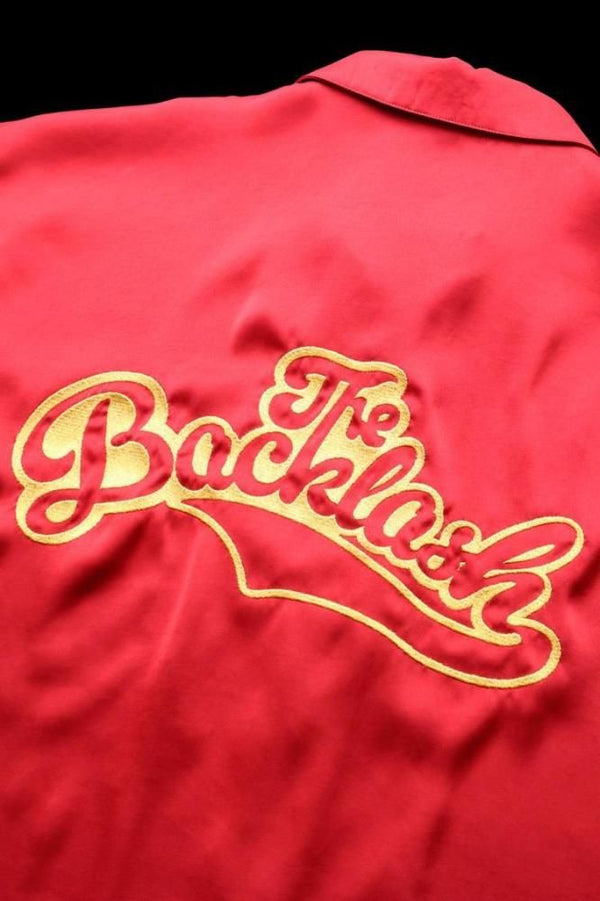 VINTAGE SATIN ZIPUP SHIRT S/S “THE BACKLASH EMB”