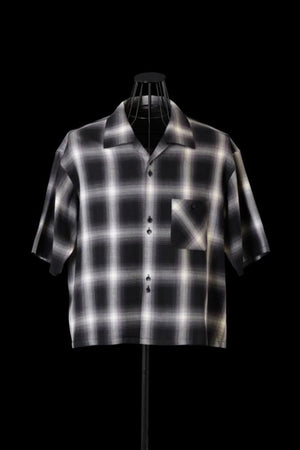 TENCEL-COTTON VIYELLA OMBRE CHECK OPEN COLLAR SHIRT S/S