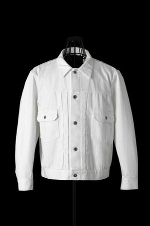 THE DENIM STRETCH SELVEDGE DENIM 2ND. JACKET “ONEWASH.WHITE”