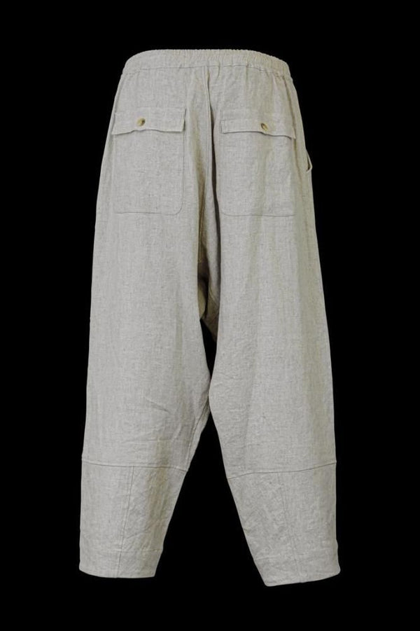 RAMIE-LINEN CANVAS KARATE PANTS