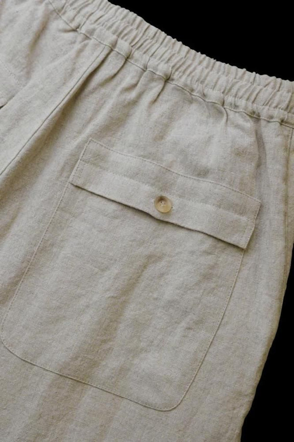 RAMIE-LINEN CANVAS KARATE PANTS