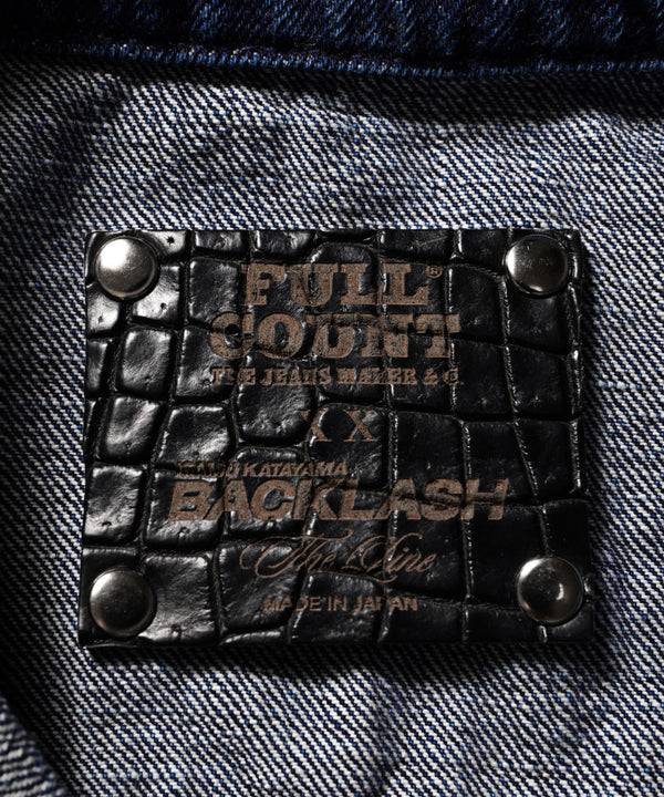 xx FULLCOUNT THE LINE DENIM JACKET / 13.7oz ORIGINAL SELVEDGE DENIM + SILVER 925