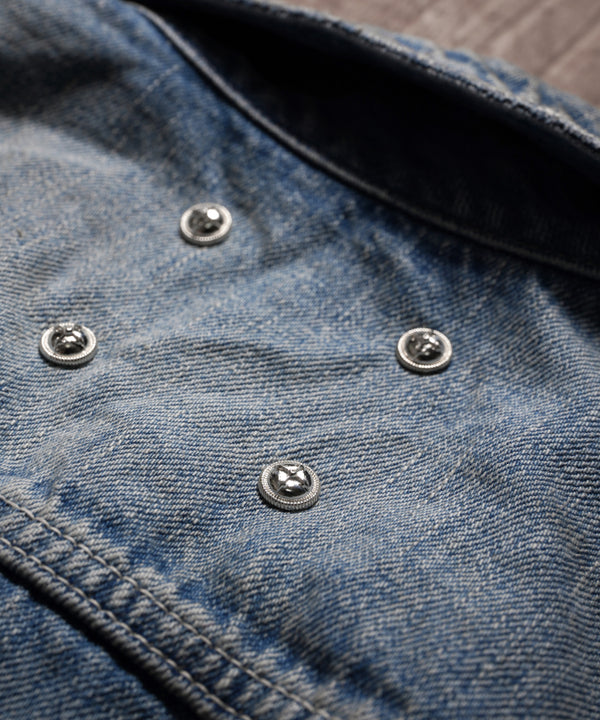 xx FULLCOUNT THE LINE DENIM JACKET / 13.7oz ORIGINAL SELVEDGE DENIM + SILVER 925