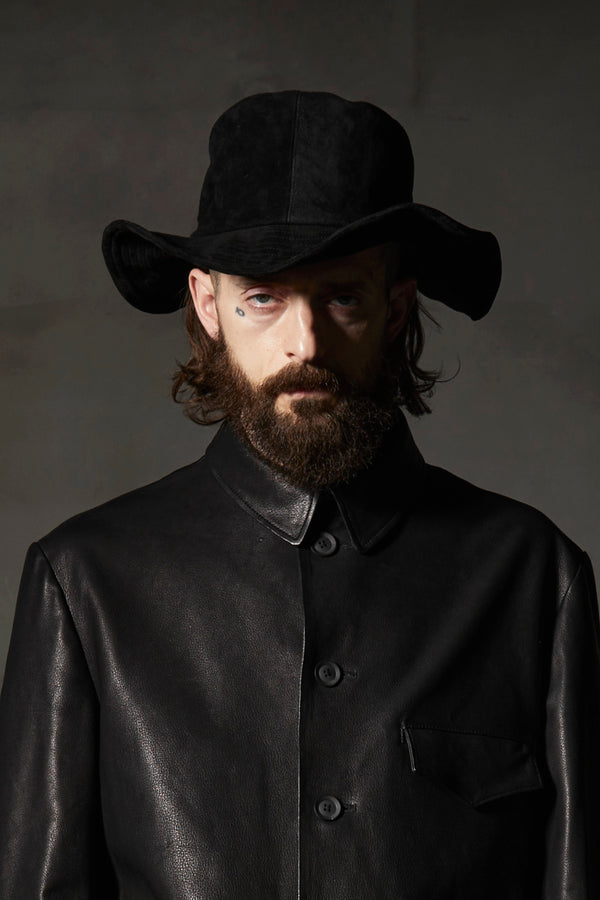 XX Yohji Yamamoto JAPAN HORSE GARMENT-WASH HAND-WAX TENGALLON HAT