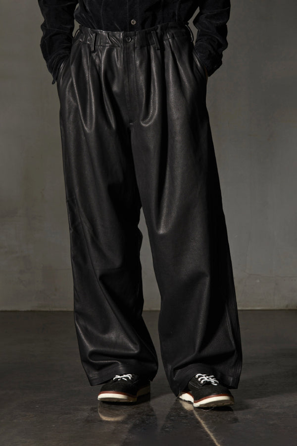 XX Yohji Yamamoto JAPAN STEER SOFT SHRINK 6 TUCK PANTS