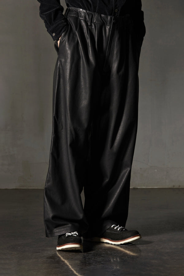 XX Yohji Yamamoto JAPAN STEER SOFT SHRINK 6 TUCK PANTS