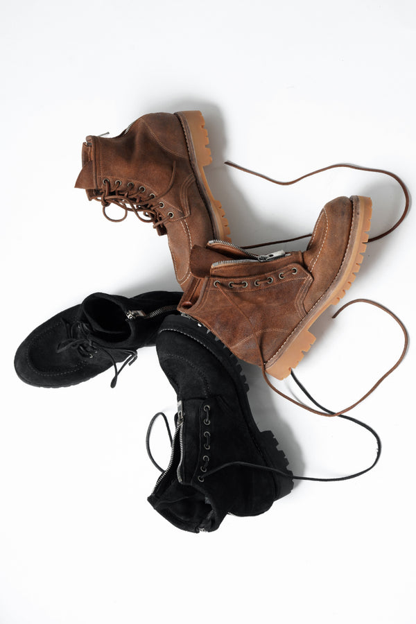 xx GUIDI MOC ZIPPER UNIT Back Zip Race Up BOOTS / HORSE REVERSE+Vibram Sole