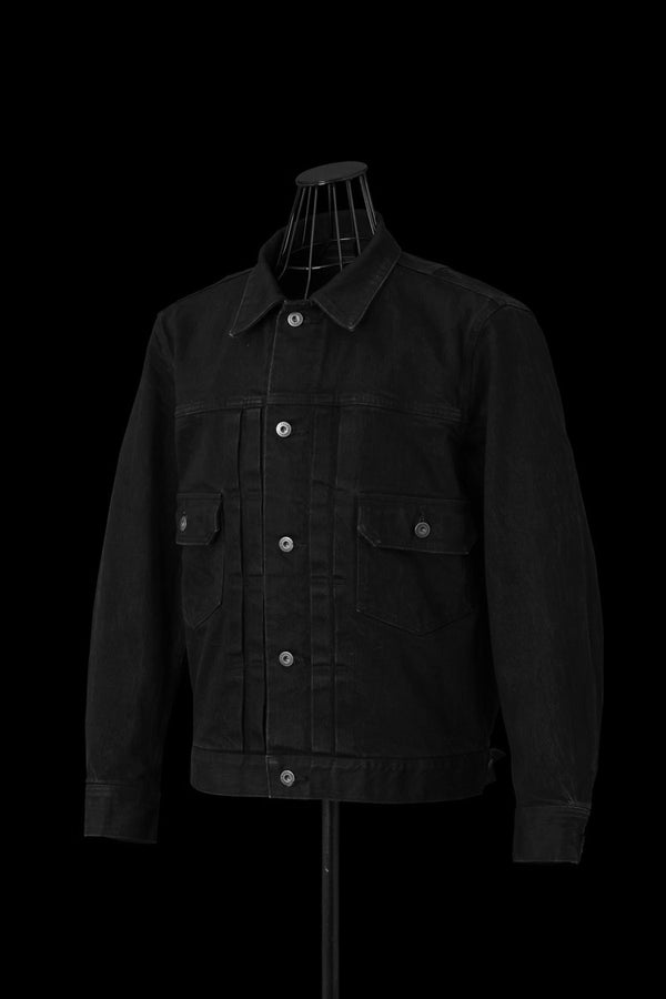 THE DENIM STRETCH SELVEDGE DENIM 2ND. JACKET “ONEWASH.BLACK”