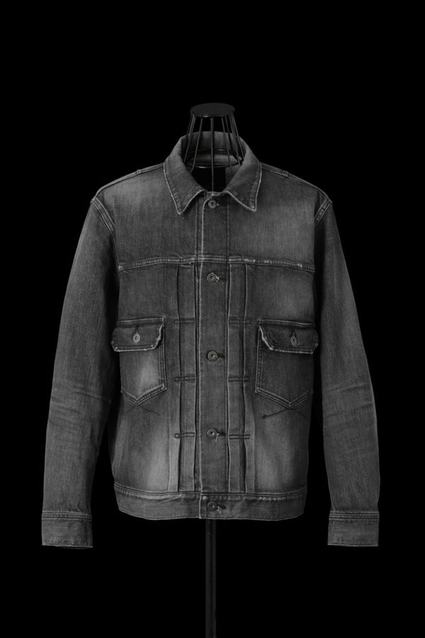 THE DENIM STRETCH SELVEDGE DENIM 2ND. JACKET “LIGHT.BLACK”