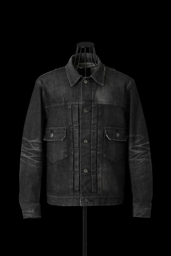 THE DENIM STRETCH SELVEDGE DENIM 2ND. JACKET “DARK.BLACK”